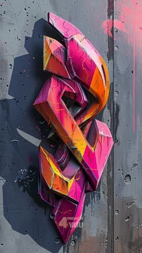 3d realistic character cyberpunk poster created in graffiti style midjourney prompt