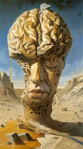 A man brain in surrealism style for midjourney prompt